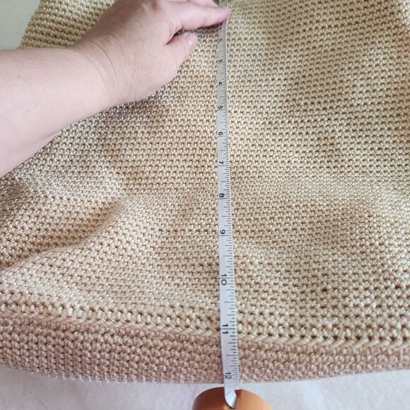 The Sak Natural Beige Handmade  Crochet Boho Casual Shoulder Bag Purse Tote - Picture 6 of 16